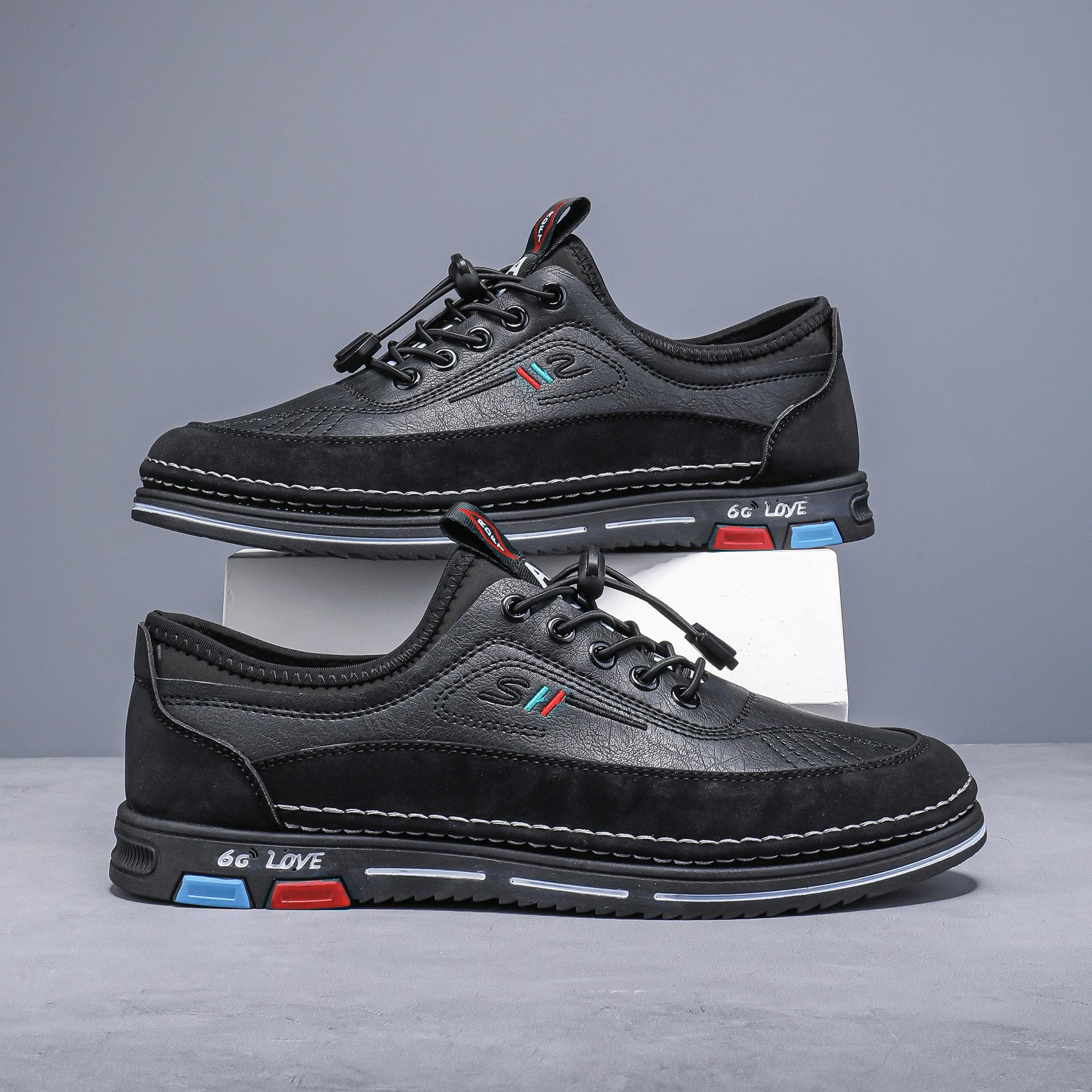 

Большой размер 47 48Новые мужские кожаные мокасины на шнуровке, деловая повседневная обувь, удобная, дышащая, с мягкой подошвой и верхом, офисная обувь 39 чёрный