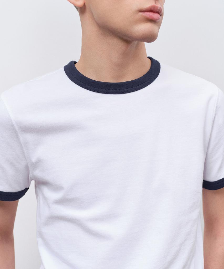Musinsa Standard Classic Ringer T-Shirt [White]