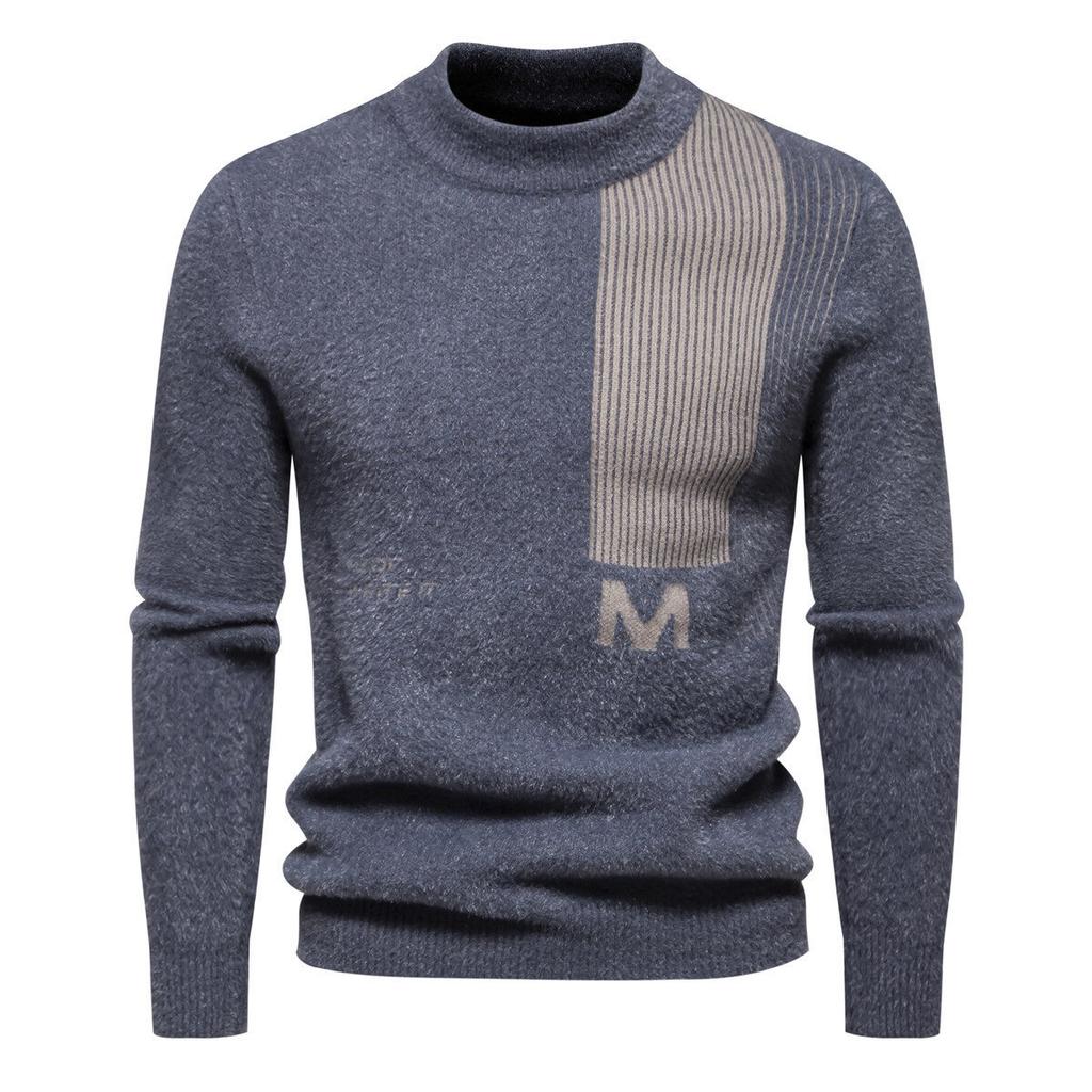 Hot sale direct supply autumn and winter new casual crew neck sweater base knitted sweater sweater