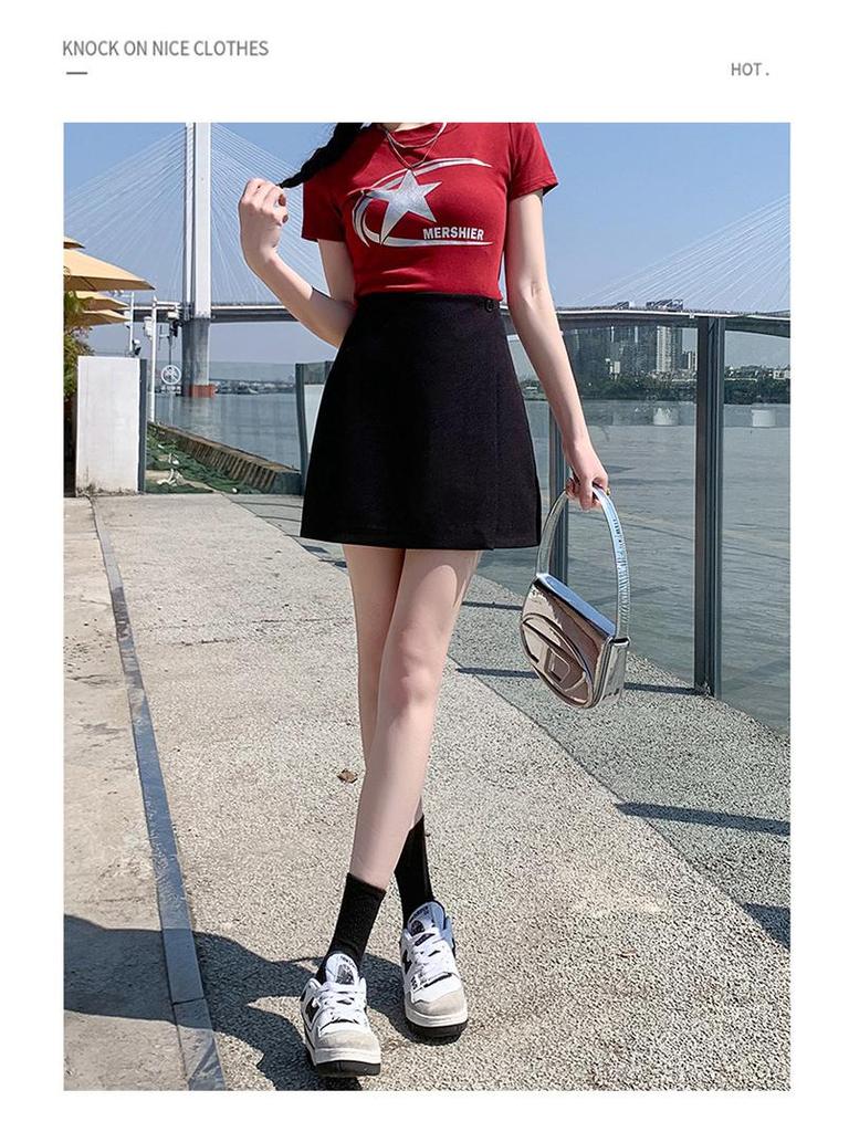 Slim Fit High Waist A-line Mini Skirt - Irregular Bodycon Design for Spring/Summer 2025