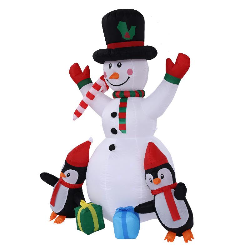 Christmas New 1.75M Two Penguin Snowman Inflatable Outdoor Decoration