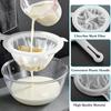 200 Mesh 400 Mesh Kitchen Filter Fine Mesh Strainer Sieve Nylon Filter Spoon Plastic Soy Milk Juice Yogurt Food Strainer Kitchen Utensils