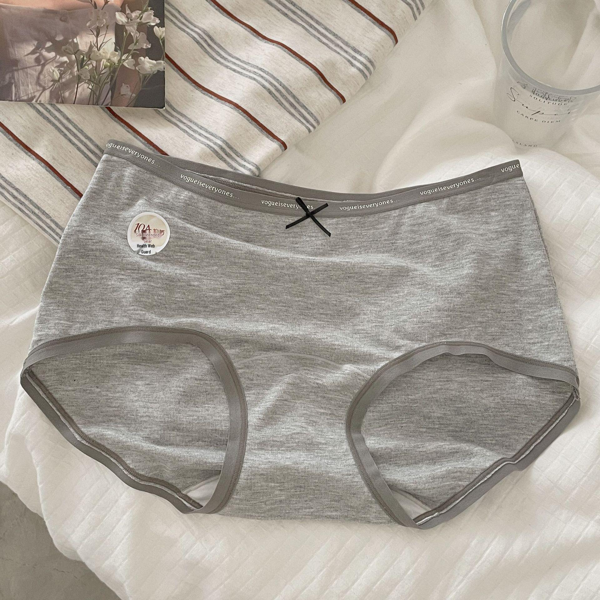 Contrasting Color Lycra Cotton Antibacterial Women s Briefs - Breathable, Skin-friendly, and High Elasticity One Size