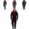 Hooded Men's Long Sleeve Camouflage Onesie Jumpsuit For Casual Wear**