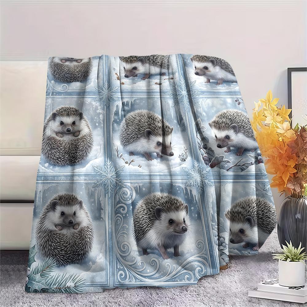 Animal Pattern Frame Print Flannel Blanket High quality Comfortable for All Seasons Home Decor Warmth and Comfort Perfect for Christmas Gifts