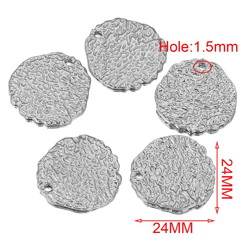 5 szt. Stal Nierdzewna Zawieszki Serca Do Biżuterii Tłoczone Pozłacane Okrągłe Materiały Do Wyrobu Kolczyków Złącza Zawieszek Elementy DIY