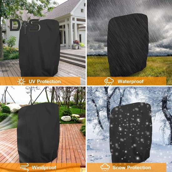 Folding Chair Cover Loungers Case Dustproof Sleeve Windproof Waterproof Anti-UV Anti-Tear Outdoor Furniture Protector UV Protection for Outdoor Sofa