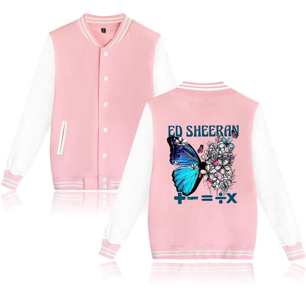 

Модная куртка Эда Ширана Женская Мужская Оверсайз Харадзюку Бейсбольная Куртка Куртка Уличная Одежда Весна Осень Верхняя Одежда XXS розовый