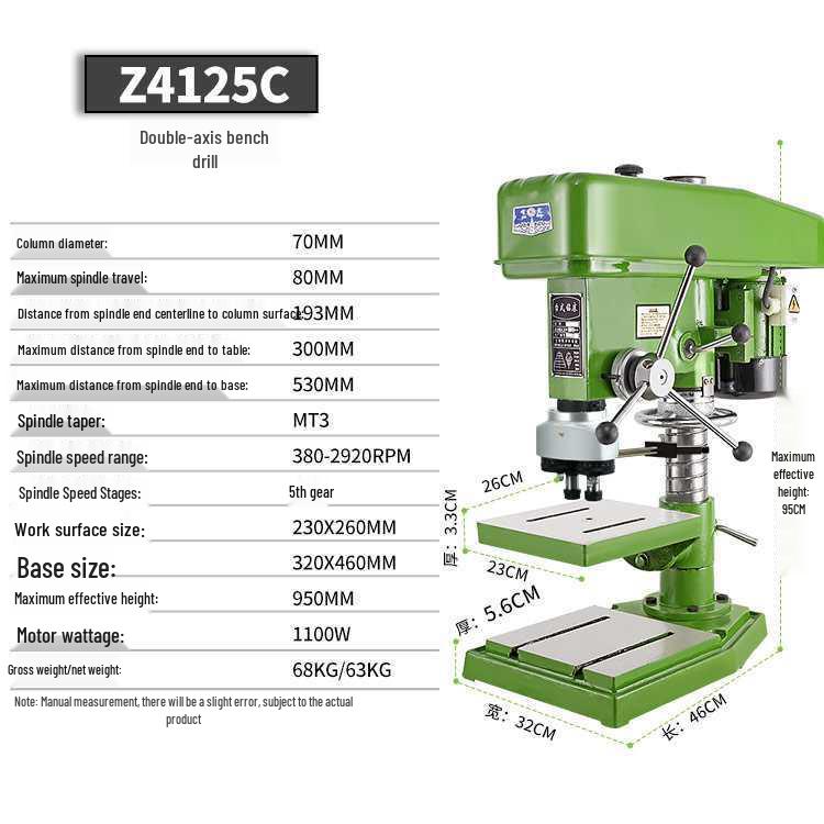 CNC Dual-Head Desktop Drill & Tap Machine - Adjustable Multi-Axis Bench Drill & Tapping