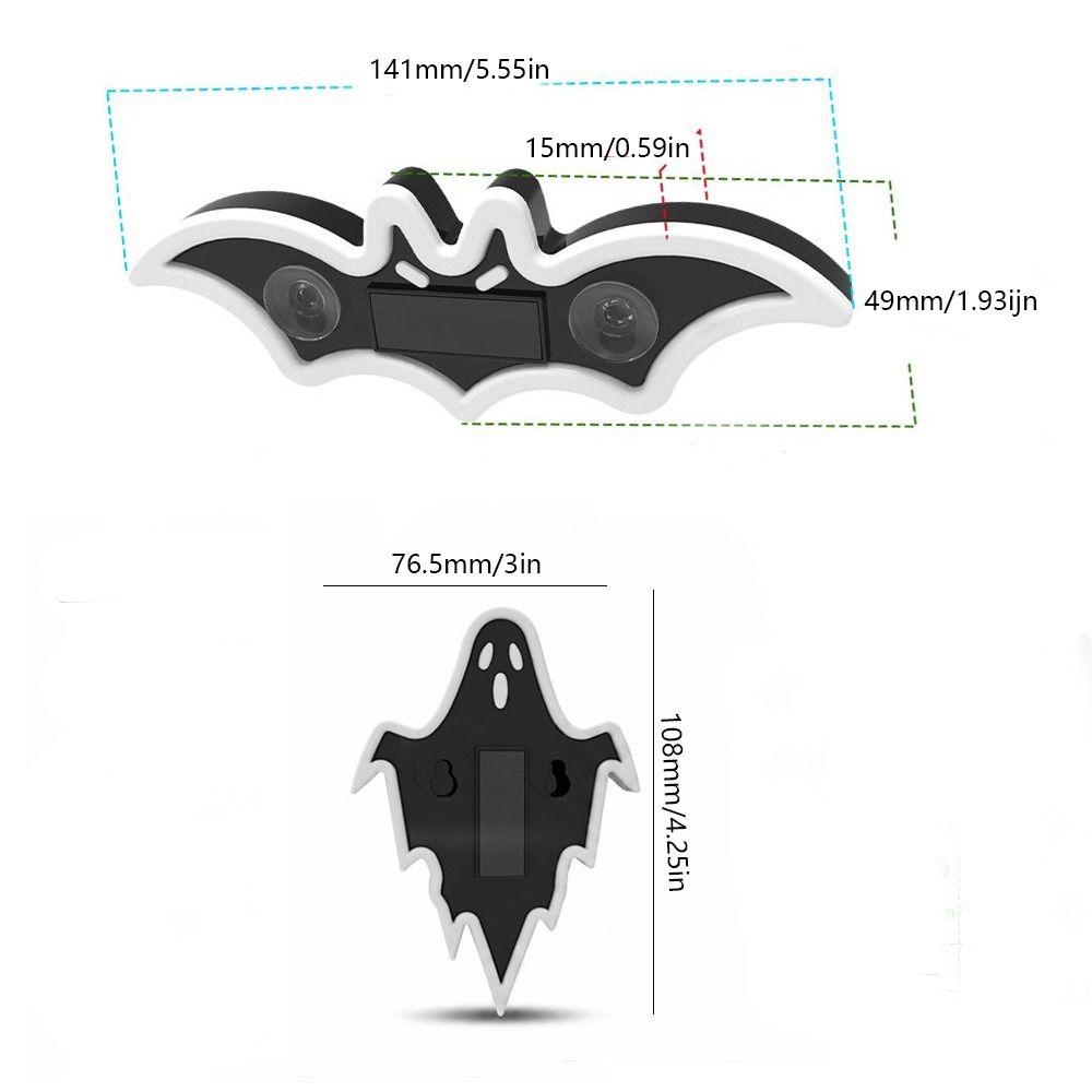 Dynamic Gradient Car Bat Shaped Ambient Lamp Wireless Car Window Neon Light  Car Interior