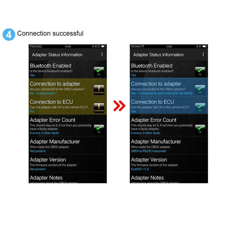 ANCEL ELM327 V1.5 Bluetooth OBD2 Scanner Strumento di diagnosi per auto Lettore di codici di errore del motore Mini adattatore OBDII ODB2 per Android