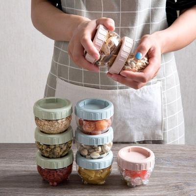 Boîtes de conserve en plastique scellées, bocaux de conservation pour aliments, épices, thés, haricots, bonbons, bouteille de conservation, outil de cuisine, ensemble de conteneurs de valeur multicolores