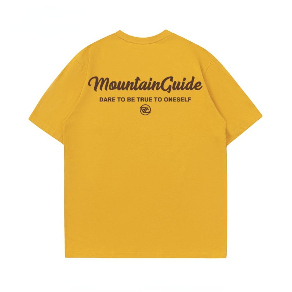 Summer Fashion Heavyweight Retro Men's English Letters 100% Cotton Printed Round Neck High-quality Casual Fitness Street T-shirt