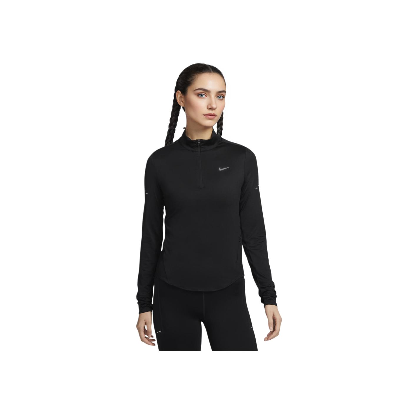 

Женская футболка с длинным рукавом Nike Dri-Fit Swift Series, быстросохнущая, мягкая, однотонная, черная HQ0500010 S