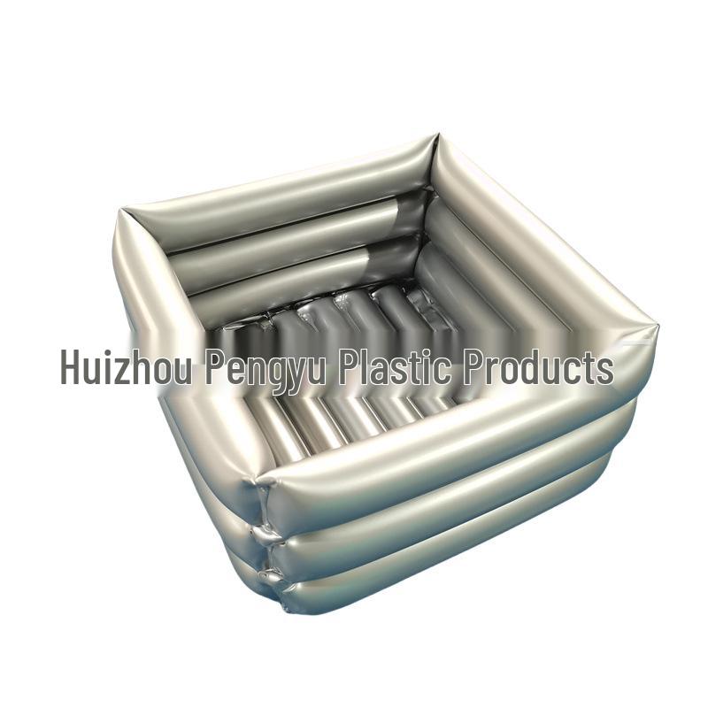 Portable PVC Inflatable Foot Bath Basin for Outdoor Use - Foldable Travel Camp Wash Basin.