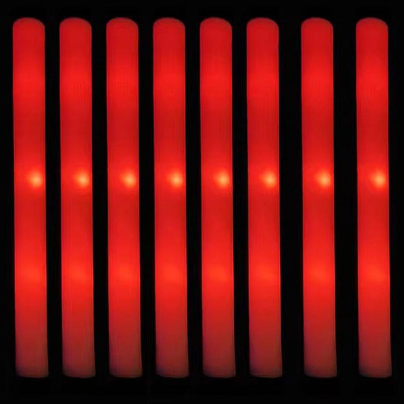 30Pcs Foam Glow Sticks with 3 Modes Colorful Led Flashing Glow Stick Glow in The Dark Party Supplies for Wedding Raves Concert