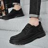 Classic Business Male Oxfords Shoes Lace-Up Male Shoes Leather Fashion Casual Shoes Men All-match Men's Outdoor Walking Footwear