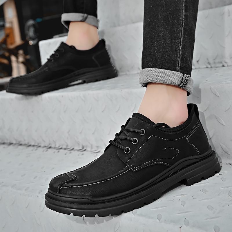 Classic Business Male Oxfords Shoes Lace-Up Male Shoes Leather Fashion Casual Shoes Men All-match Men's Outdoor Walking Footwear