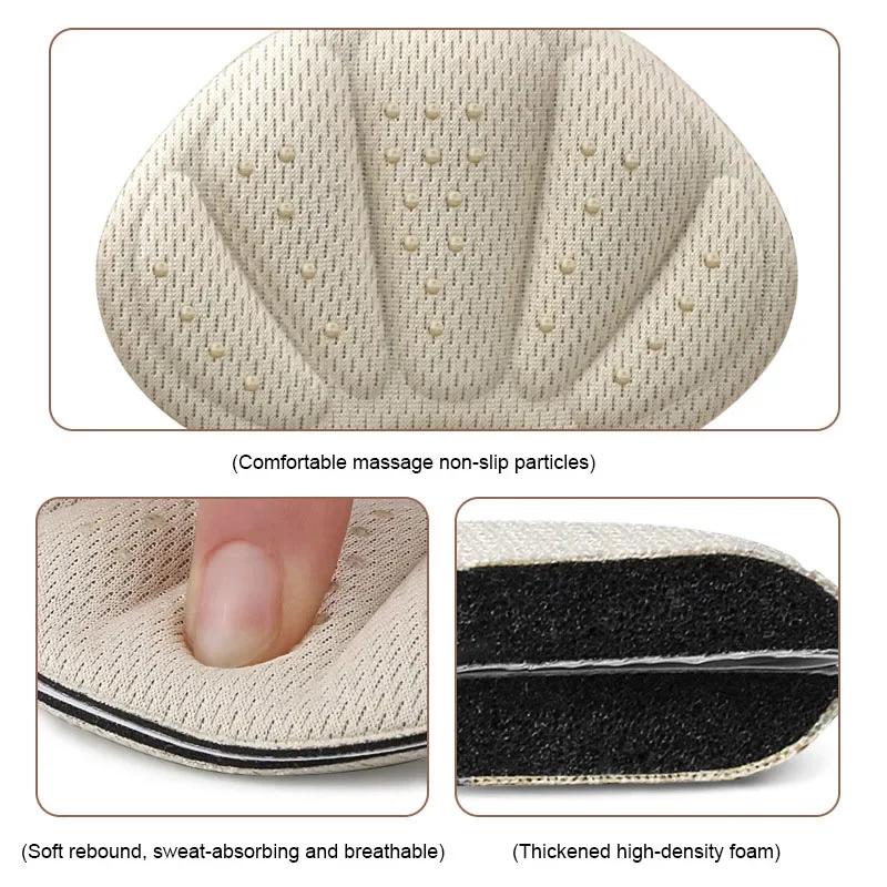 Heel Stickers Sneakers Heel Protector Feet Pads Pain Relief Size Reducer Non-slip Shoe Insoles T-Shaped Foot Care Pad Heel Grips