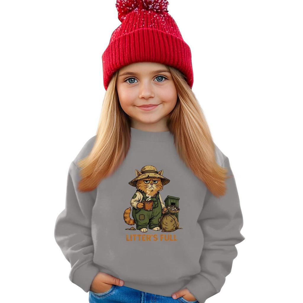 Kinder Sweatshirt Jungen Mädchen Rundhals Sport Sweatshirt Lässiger Pullover Sweatshirt Sportshirt
