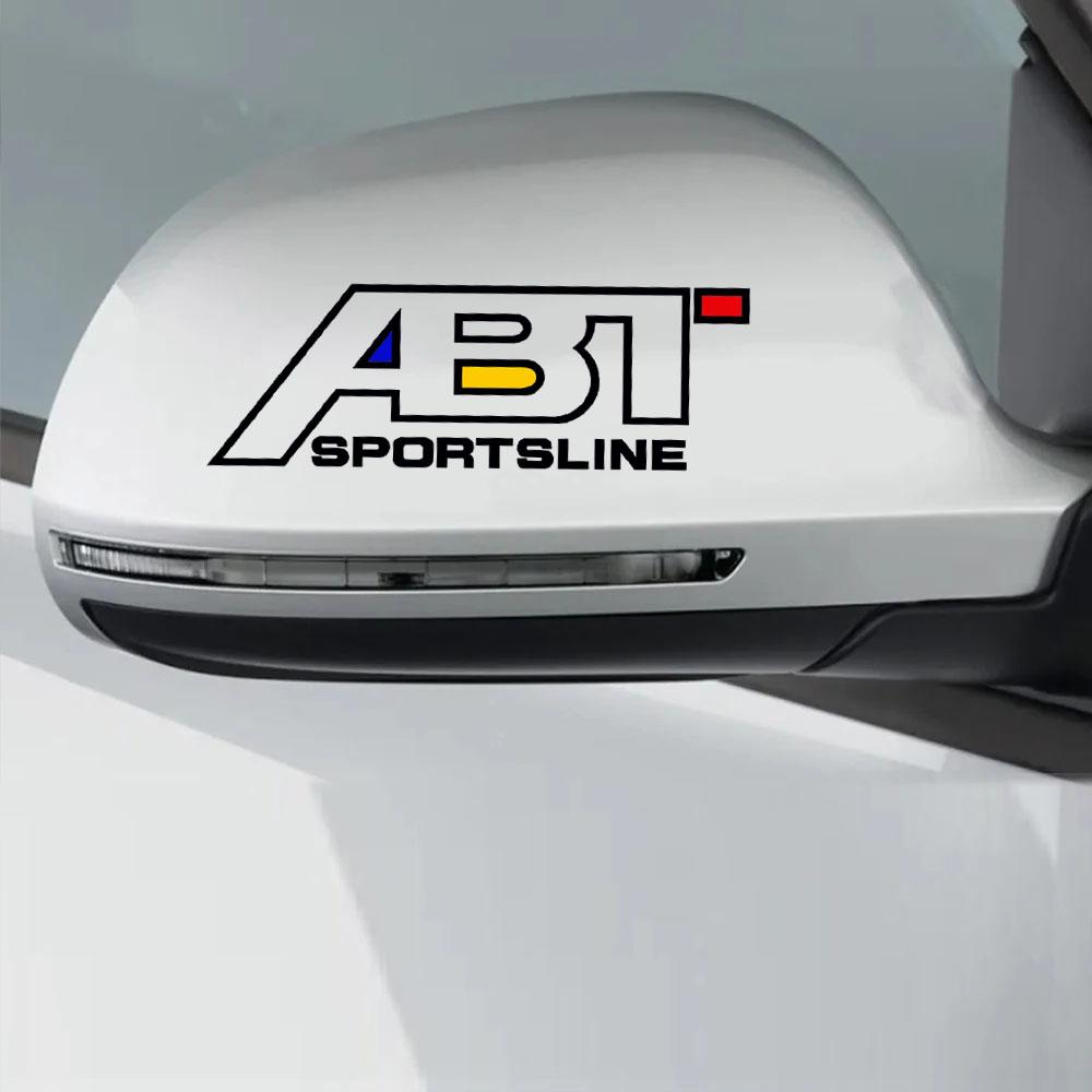 2pcs ABT Car Rearview Mirror Sticker For Volkswagen tt A1 A3 A4 A5 A6 A7 TT R8 Q3 Q5 Q7 Auto Decoration