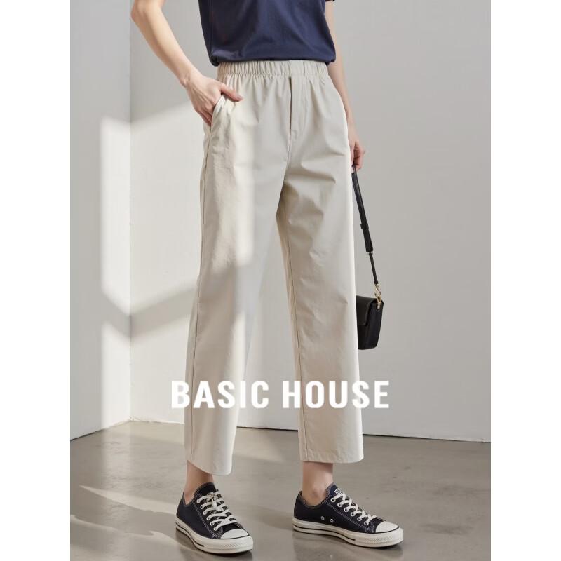 Basic House Women s High-Waisted Straight-Leg Cargo Pants XL