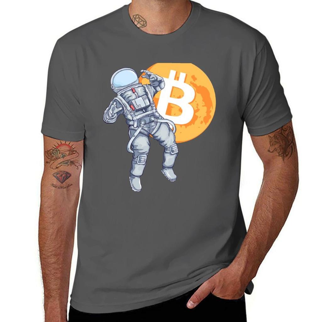 Bitcoin Astronaut Btc Mooning Tshirt Sporty Casual Quick Dry Tshirt