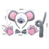 Children Mouse Costume Accessories Mouse Ears Headband Tail Mouse Costume Set for Halloween Christmas Parties for Adults