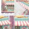 2D Flat Printing 2pcs Party Curtains Cute Cupcakes Kawaii Bakery Shop Digital Printed Polyester Drapes Seasonal Party & Holiday