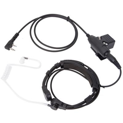 Walkie Talkie Mikrofon U94 PTT Hals Kehlkopfmikrofon Kopfhörer Radio Headset für Baofeng Kenwood