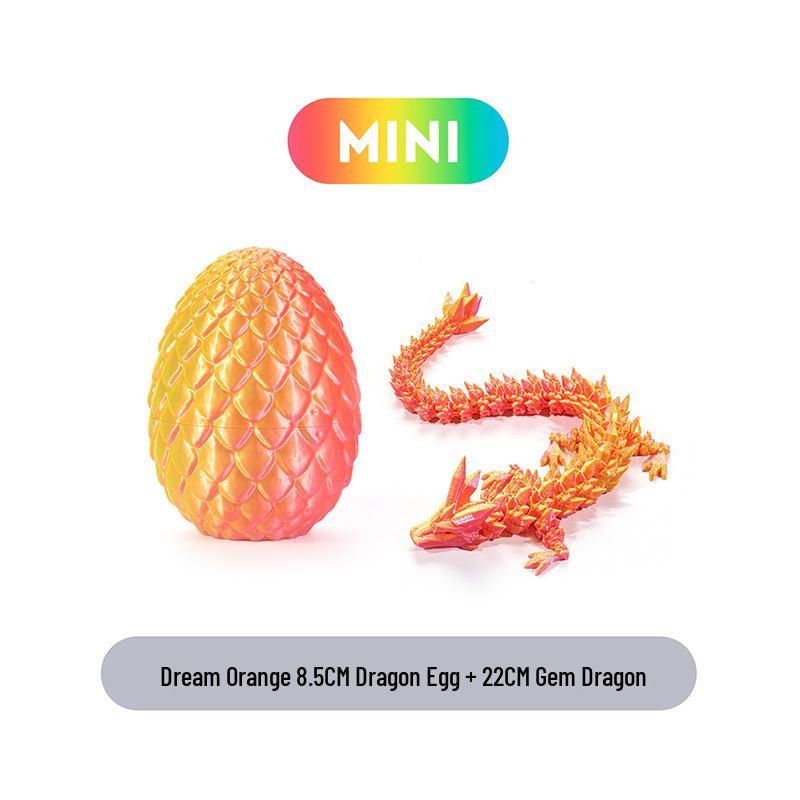 3D Printed Gradient Dragon Egg Model Toy - Creative Chinese Dragon Desk Ornament Gift