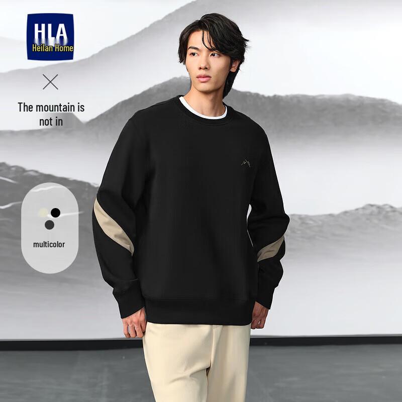 

HLA HaiLanZhiJia Мужская толстовка свободного кроя с длинными рукавами из серии Горы невысоки