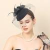 Feather Veil Headband With Lace Flower Women Elegant Hat Headwear Hairpinsfascinating Wedding Party Hair Clip