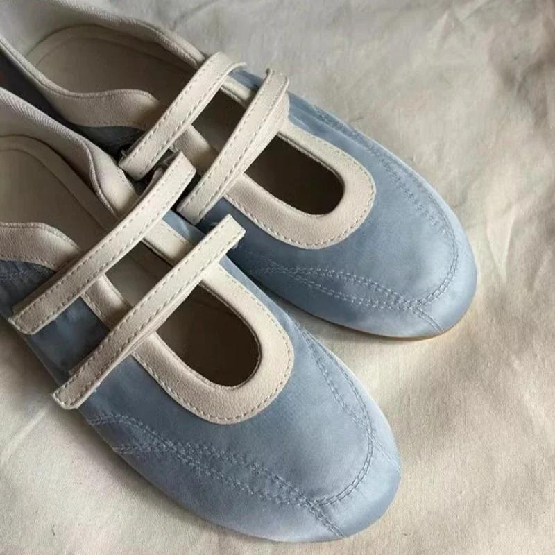 Flats Mary Jane Ballet Shoes Women Sandals Loafers Summer 2025 Trend Shallow Casual Shoes New Dress Comfort Zapatos De Mujer