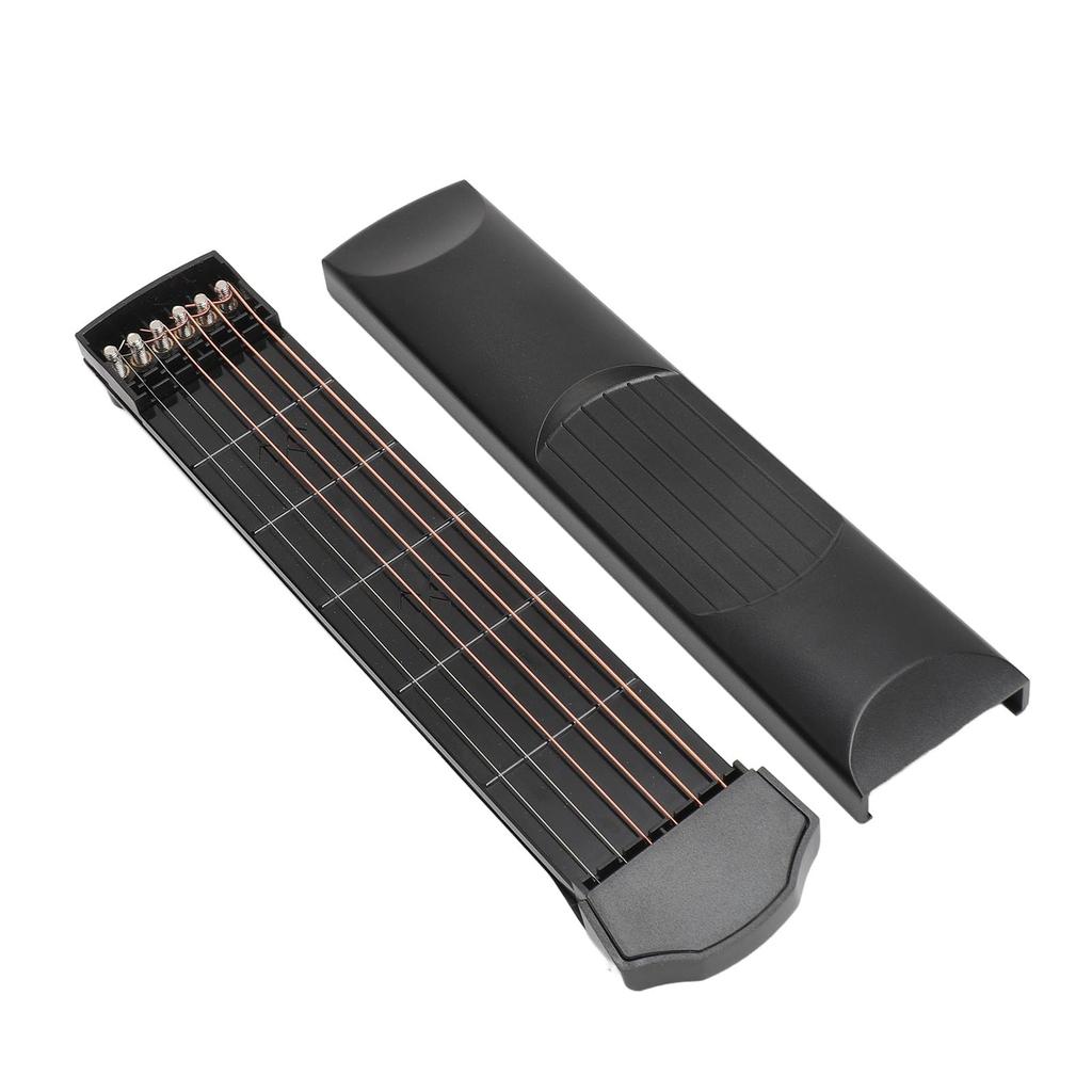 Kytarový cvičný krk 6 strun 6 pražců Přenosná kapesní kytara Trénink akordů Ocelové struny ABS materiál pro začátečníky Děti