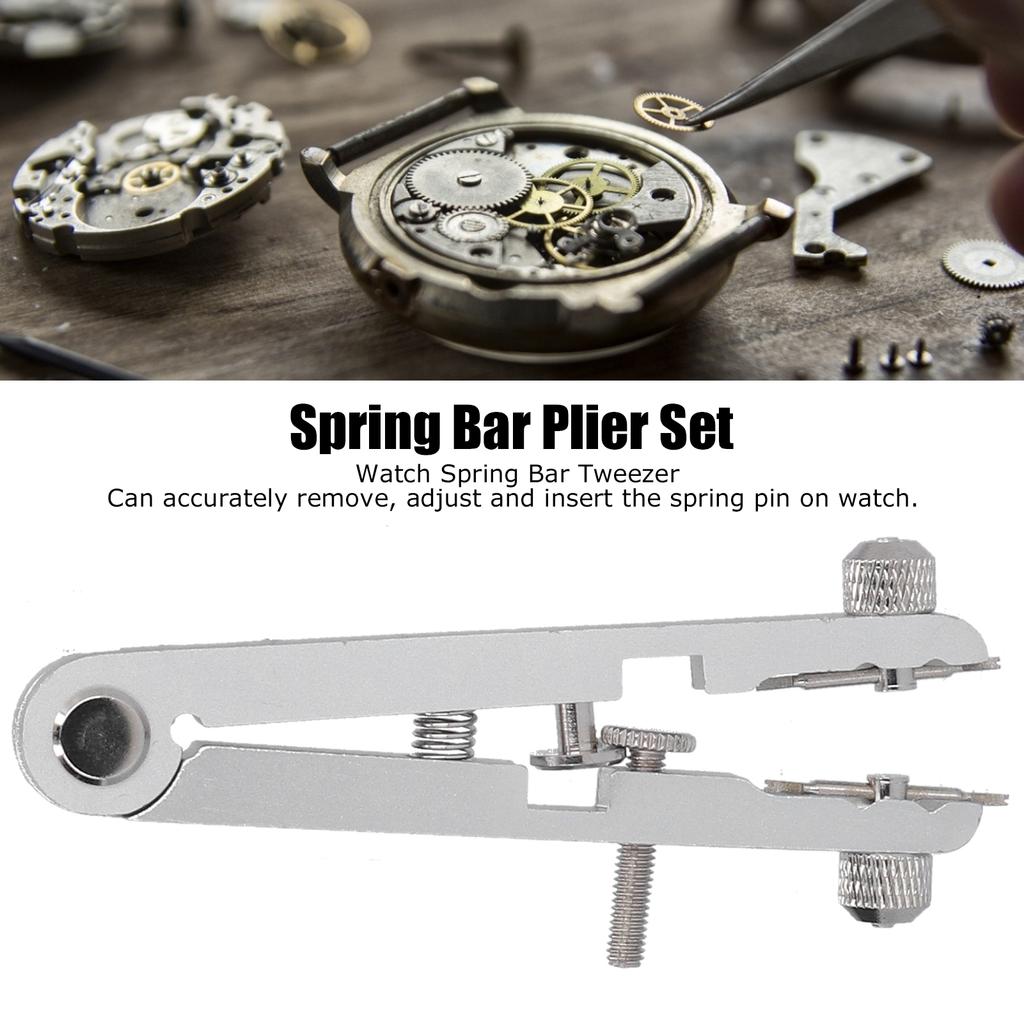 Watch Spring Bar Tweezer V Shape Plier Pin Strap Band Remover Removal Tool Set Kit for Repair