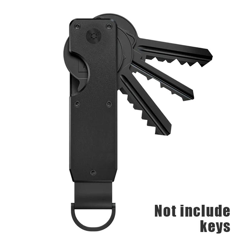 Nyckelorganisatör Kompakt Hållare Metall Nyckelring Minimalistiskt Nyckelfodral Hållare Säkerställer 1-5 Nycklar Metallnyckelring