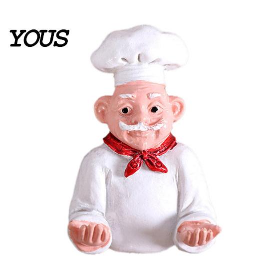 Kitchen Refrigerator Magnet 3D Cartoon Chef Magnet, Resin Baker Decorative Fridge Note Holders Memo Notes Photo Holder for Home Decor Family Magnets