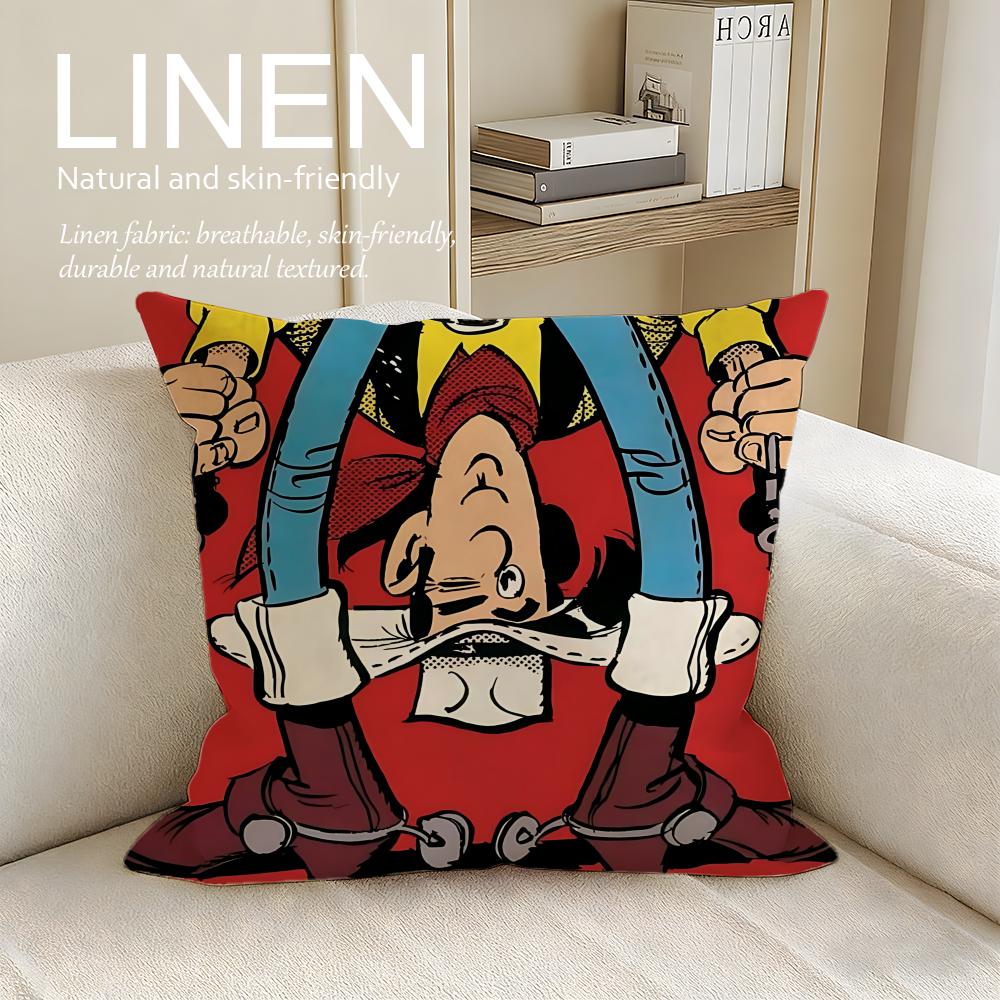 Cartoon Lucky Luke Cushion Cover Pillowcase Set Pcs x x Breathable Washable Sofa Cushion Cover