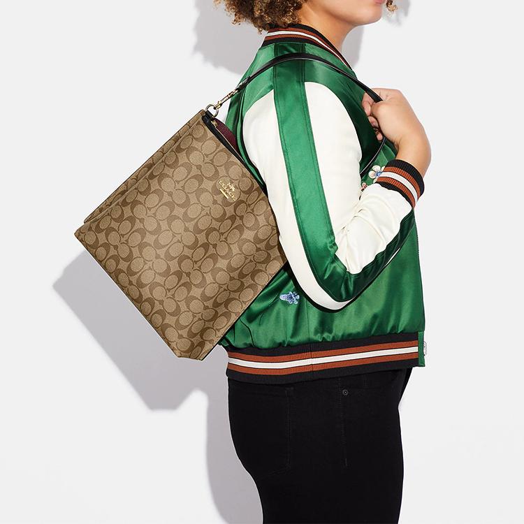 New COACH Mollie Canvas With Leather Bucket Bags Crossbody Bag, Shoulder Bag Large Size Women's CA561-IMCBI