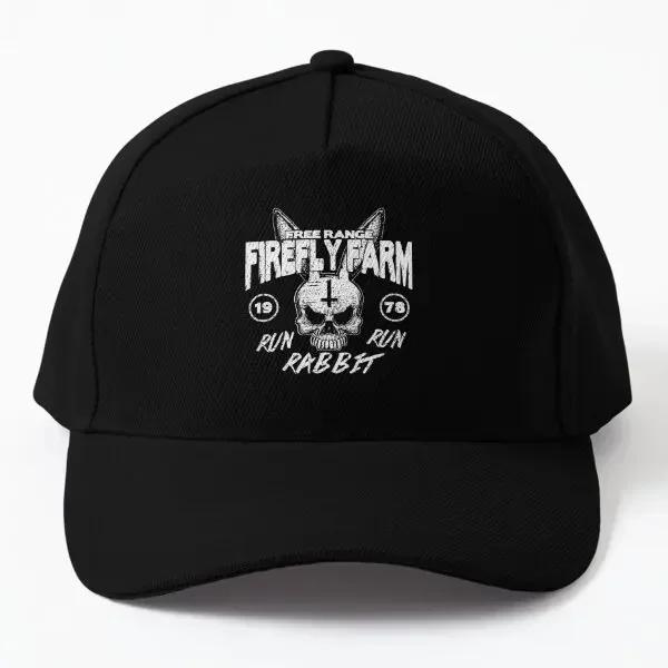 

Firefly Farms Run Rabbit Run Relaxed Fit Baseball Cap Hat Fish Black Summer Czapka Women Sun Snapback Outdoor Sport Solid Color Black