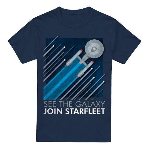 STAR TREK Mens Starfleet Recruitment Poster T-Shirt