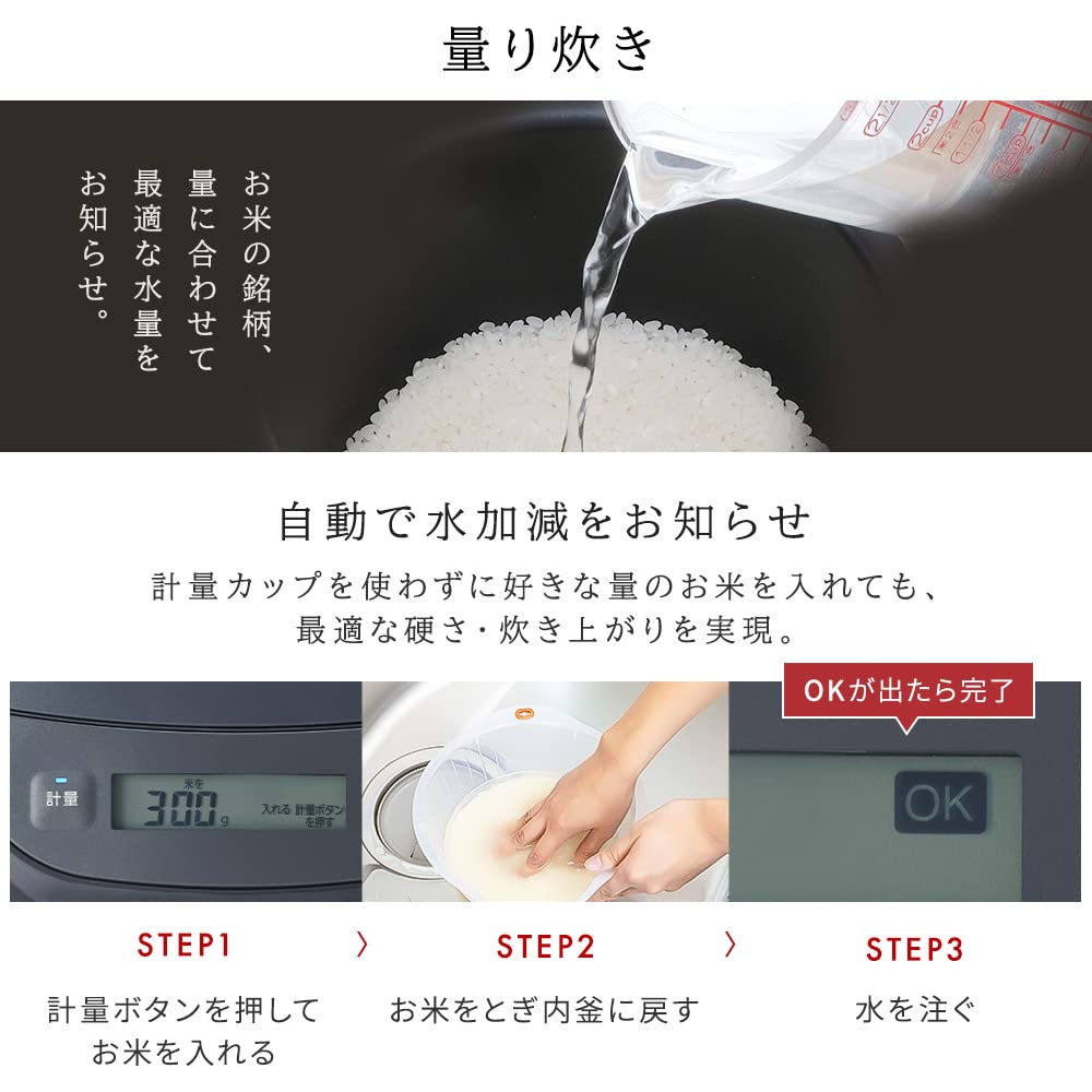 Iris Ohyama Pressure IH Rice Cooker, 5.5-cup Capacity, Gray, RC-PCA50-H