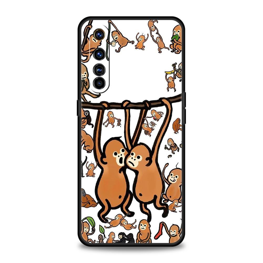 Monkey And Banana Case For Realme C67 C63 C55 C53 C35 C25 C21 GT 2 3 5 6 10 11 12 13 Pro Plus 5G Soft TPU Phone Cover Fundas Bag