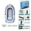 Inflatable Kayak and Hovercraft: Durable Rubber Boat for 2-4 People, Ideal for Fishing and Recreation.