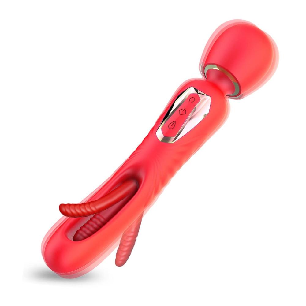 AV Stick Slap Tease Vibrator with 10 Frequency Snap and 7 Frequency Vibrator, Adult Female Masturbator