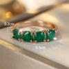 Charm Female White Green Zircon Stone Ring Gold Color Luxury Girlfriend Gift Wedding Jewelry For Women