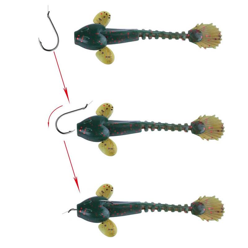 Esca Morbida da Pesca 10 Pezzi/Lotto 9cm PVC Artificiale Andrias Davidianus Soft Baits Verme Esca
