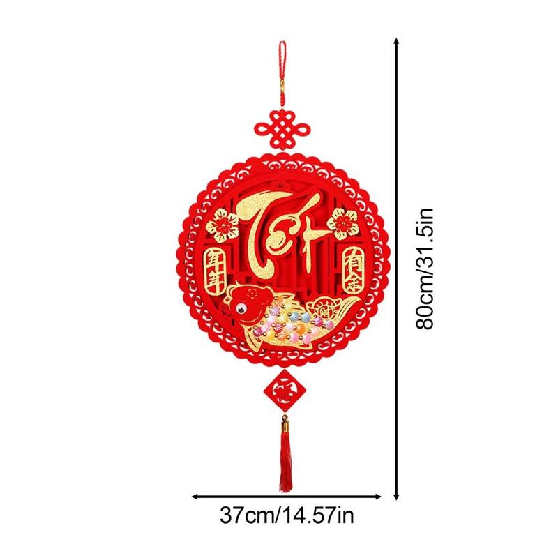 1 buc Roșu Binecuvântare Fu Caracter Pandantive Tradiționale Festivalul Primăverii Vietnamez Îngroșat Vietnam Ornament Norocos Pandantiv Anul Nou