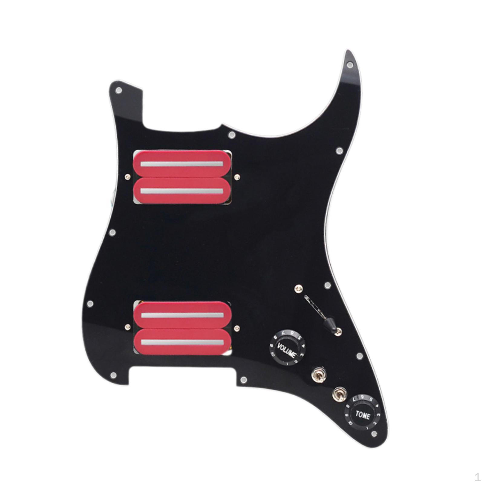 

Электрогитара Pickguard Pickup Pre-Wired Assembly Проводка загружена для ST Black and Pink